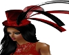 Burlesque Hat Red/Blk