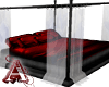 Red Silk Poseless Bed