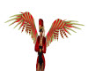 Red Gold Stripe Wings