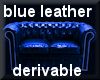 blue leather sofa