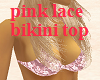 Pink Lace Bikini Top