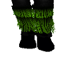 green fringe boots