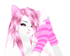 Pink stripe armwarmers M