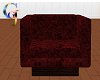 Red Chenille Box Chair