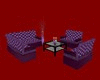 purple sofa set w poses