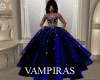 Royal Blue Gold Gown