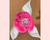 pink floral earrings