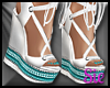 Wedges - White and Turq