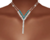 Teal Crystal Necklace