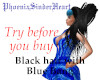Black hair w/- Blue Bang