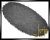 [JSA] Gray Oval Fur Rug