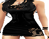 Black sliced club dress