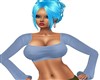 NIA BLUE CROP TOP