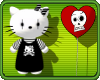 Emo Hello Kitty F and Heart Balloon