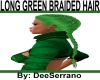 LONG GREEN BRAIDED HAIR