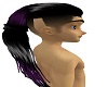 black & purple hair