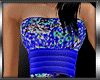[M]SEXY  BLUE DRESS -XXL