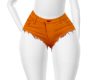 Orange denim shorts