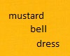 mustard bell dress