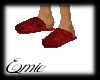 !E! Red Plush Slippers