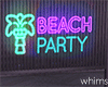 Beach Party Night Sign