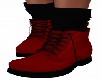 Ankle Boots W/Socks-Red