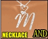 A~ Letter M Necklace LOV
