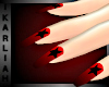 RedBlack Star Nails