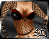 [SL] fishnet top red