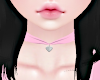 pink heart choker