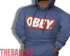 Navy Obey Hoodie(Up)