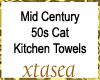50s Cat Kitchen Towels