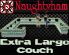 (N) Green Plaid L Couch