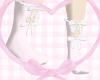 pink and white socks <3