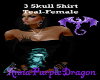 3Skull Shirt Teal-Female