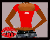 {Kyss} Red Low-Cut Top
