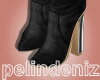 [P] Black suede boots