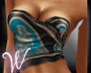 *W* Halter Top Silk Blue