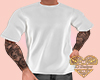 White T Shirt w/ tattoos