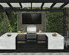 Black Outdoor Kitchen
