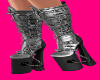 Silver Chained Down Boot