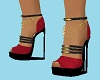 Chloe L Heels Red Black