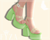 F! Sandals Green Lenia