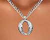 Letter O Necklace Silver