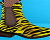 Yellow Tiger Stripe Chelsea Boots (M)