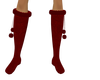 red lace xmas boots