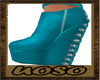 Wedge Turquoise Boots