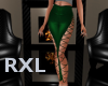 Lace Leather Pant Green4