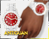 A Silver Watch Red Face