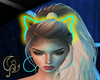 neon cat ears blue